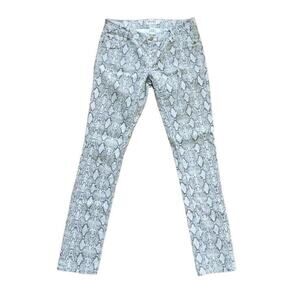 Mudd Junior's Size 7 Jegging Brown/Beige Python Print Stretch‎ Jeans